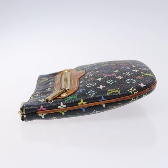 LOUIS VUITTON Monogram Multicolor Pochette GM Pouch Black M60027 LV Auth 134468 - Picture 4 of 16